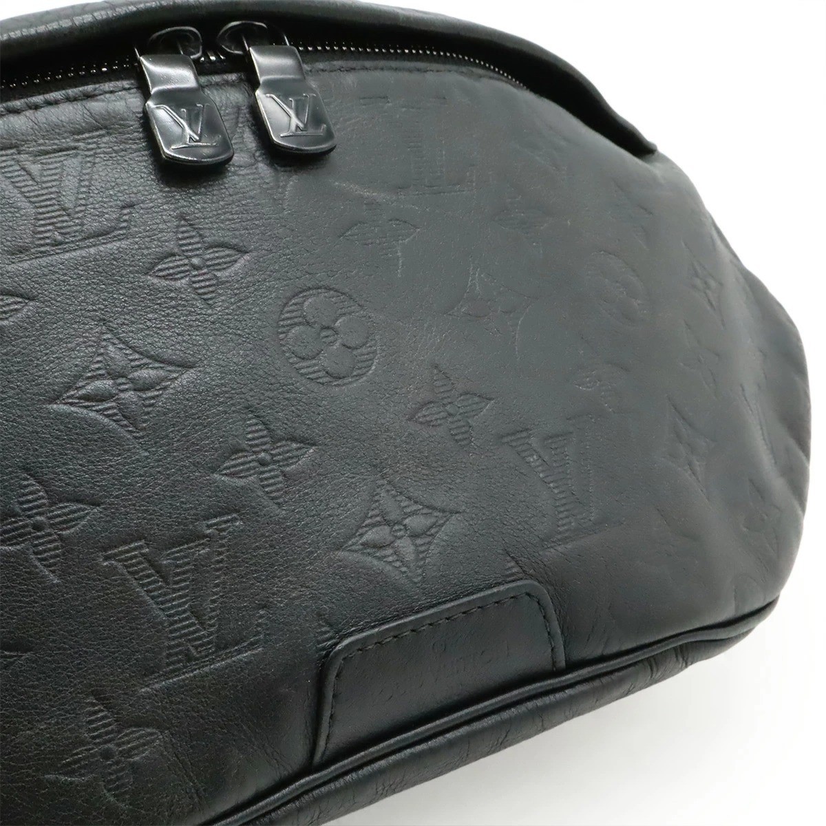Authentic Louis Vuitton Rush Bum Bag Waist Monogram Shadow Black RFID M46036