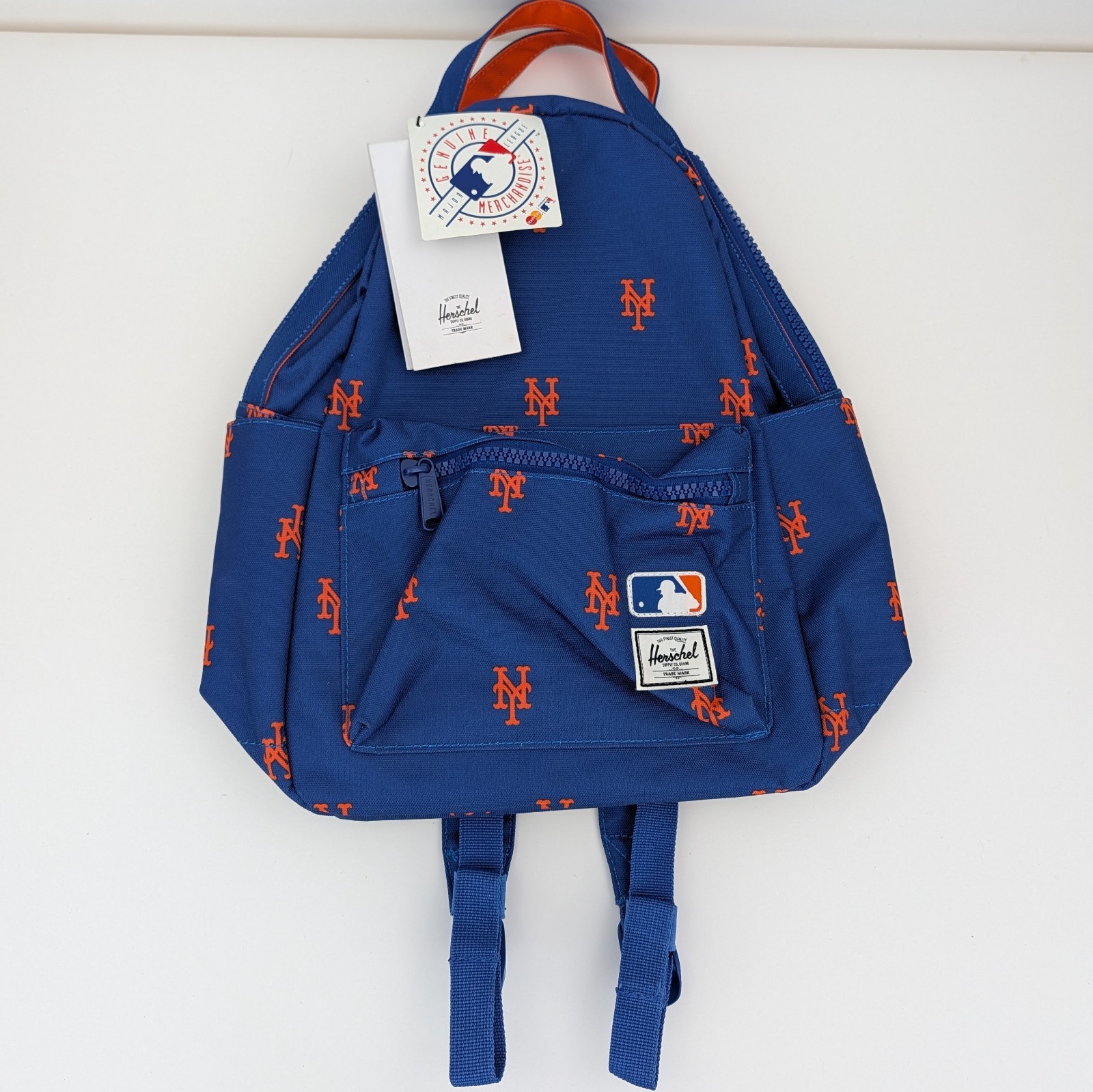 Herschel Supply Co x MLB New York Mets Nova Small Backpack 14L NWT Blue Orange