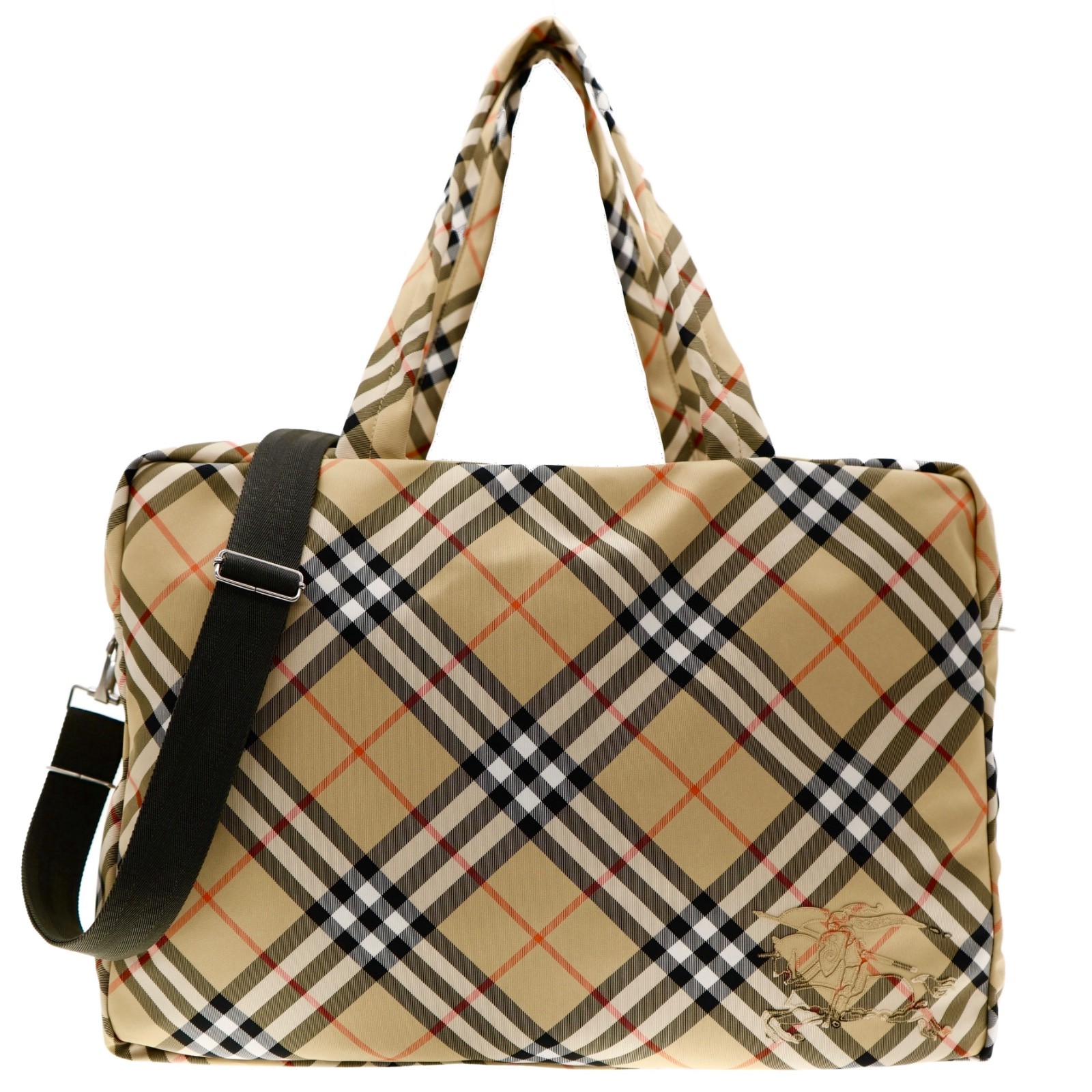 Burberry Classics Weekender Duffle Bag Large Check Canvas New