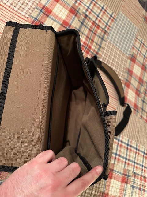 Duluth Trading Company Large Brown and Black Canvas Messenger Bag NWD