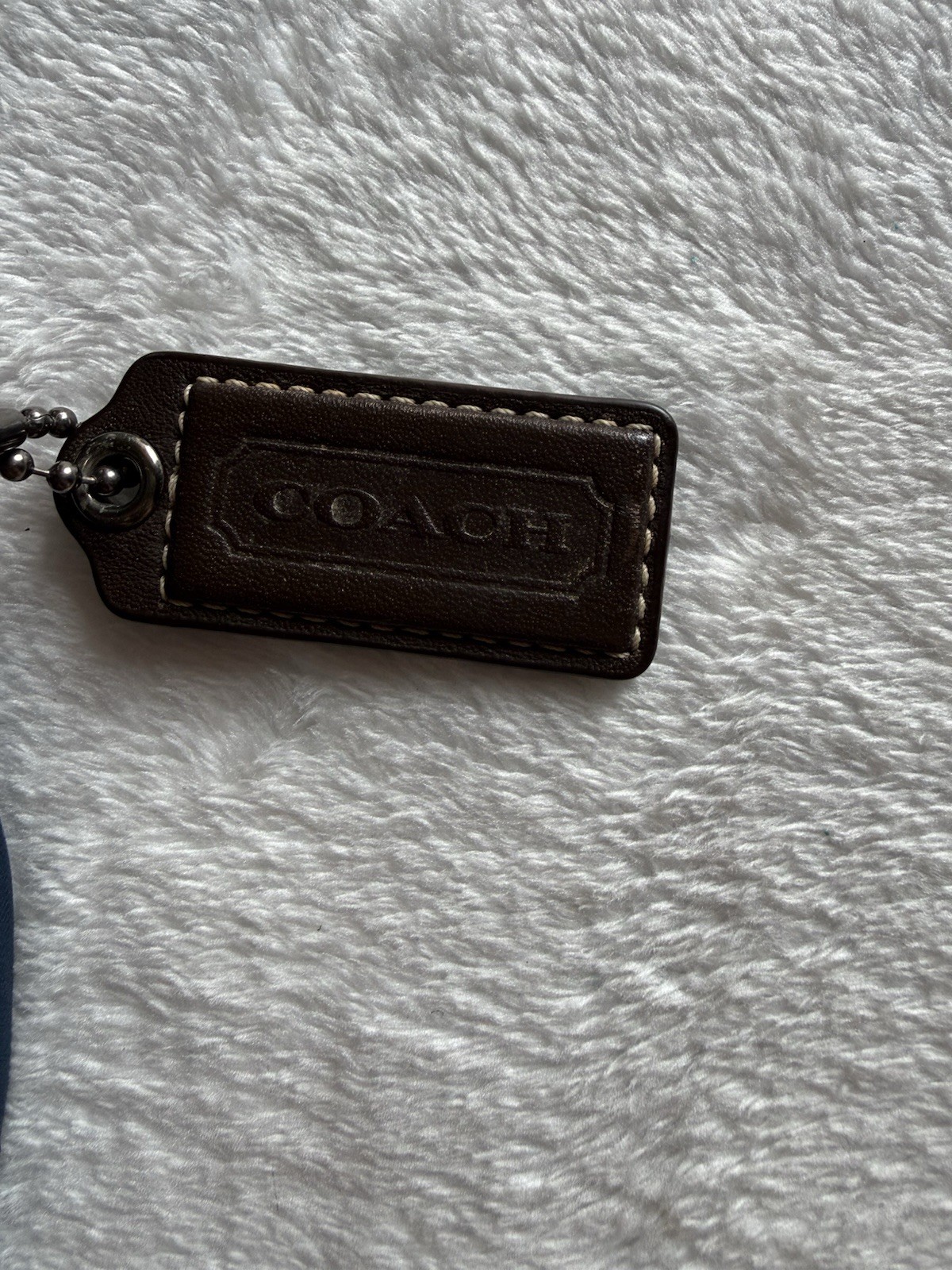 Coach Men’s Blue/Brown Solid Sling Bag Zip Closure Adjustable Shoulder Strap
