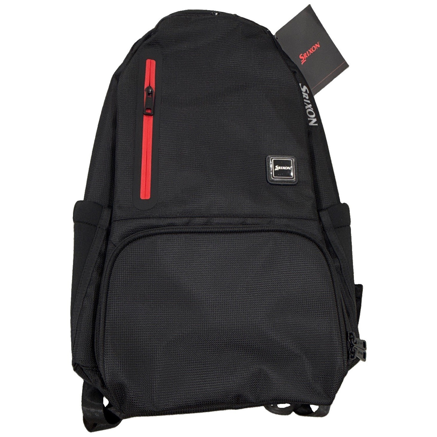Srixon Black/Red Backpack, Zip & Buckle Closure, Adjustable Strap, Pockets