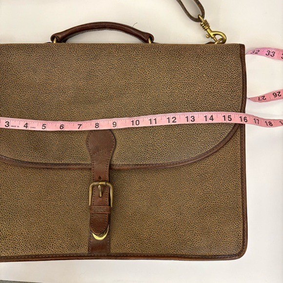 Jack George’s || Pebbled Briefcase Laptop Bag Leather Brown Tan