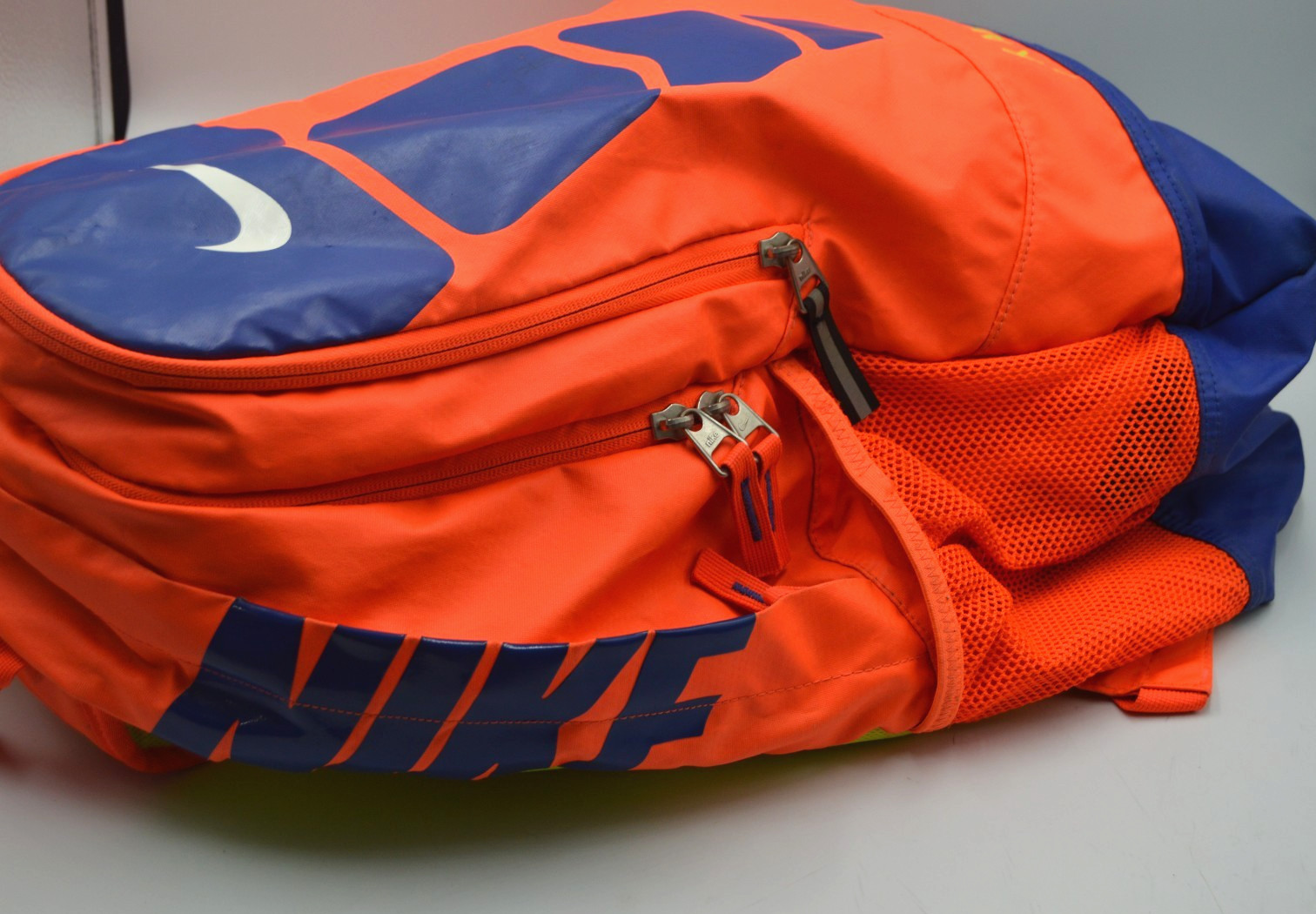 Nike Max Air Backpack Orange Neon Volt Yellow Blue Athletic Sports Bag