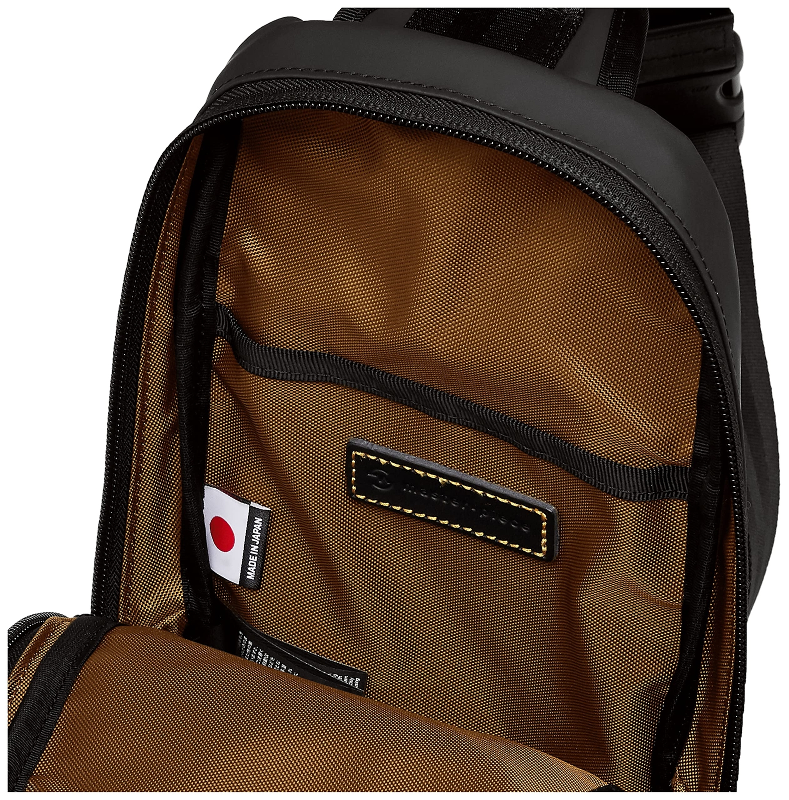 master-piece Men’s One Shoulder Bag Slick 02484-010 Zip Closure Eco-Polyurethane