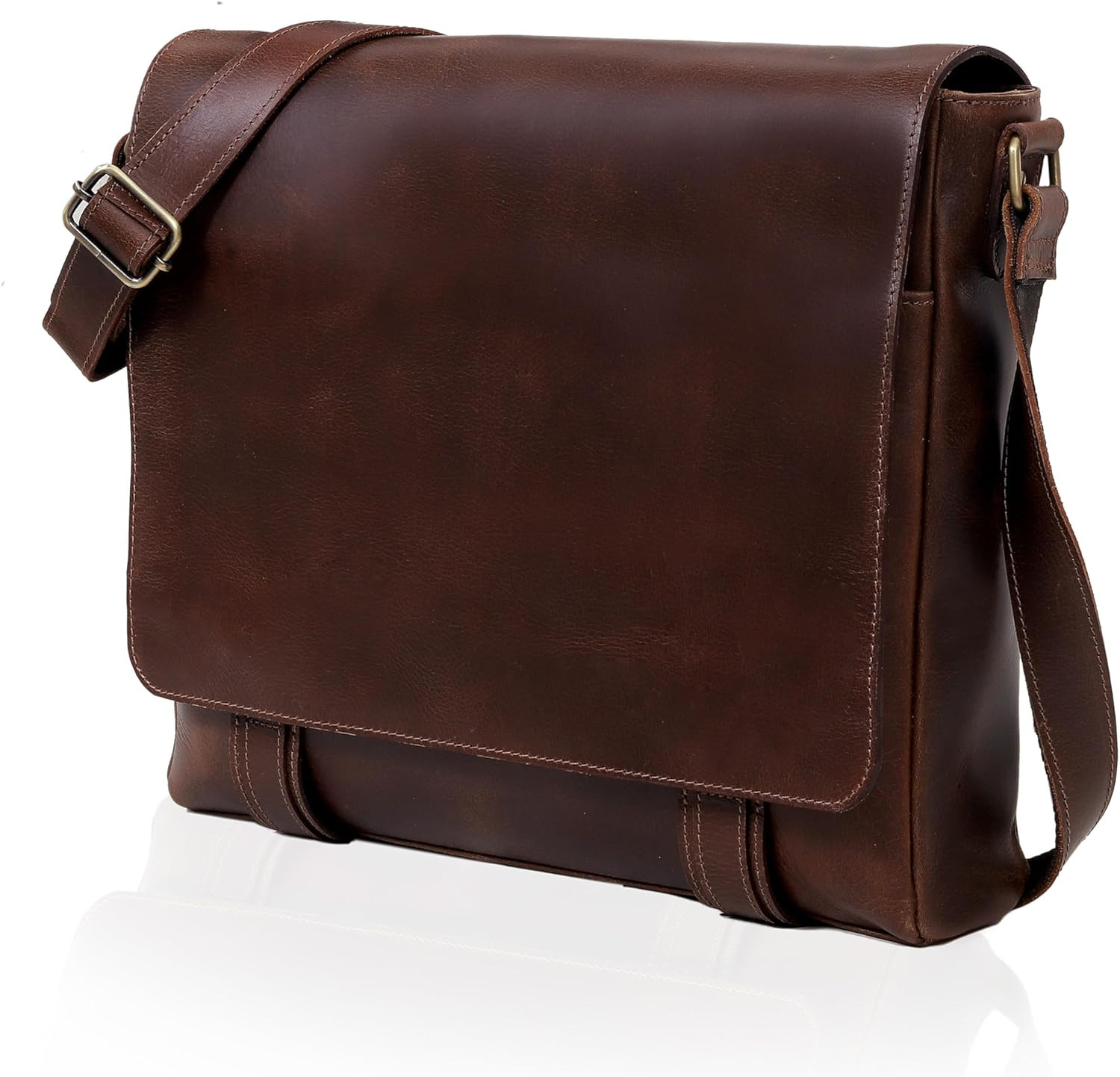 Leather Messenger Bag for Men and Women – Laptop Briefcase Bag for College – Bes