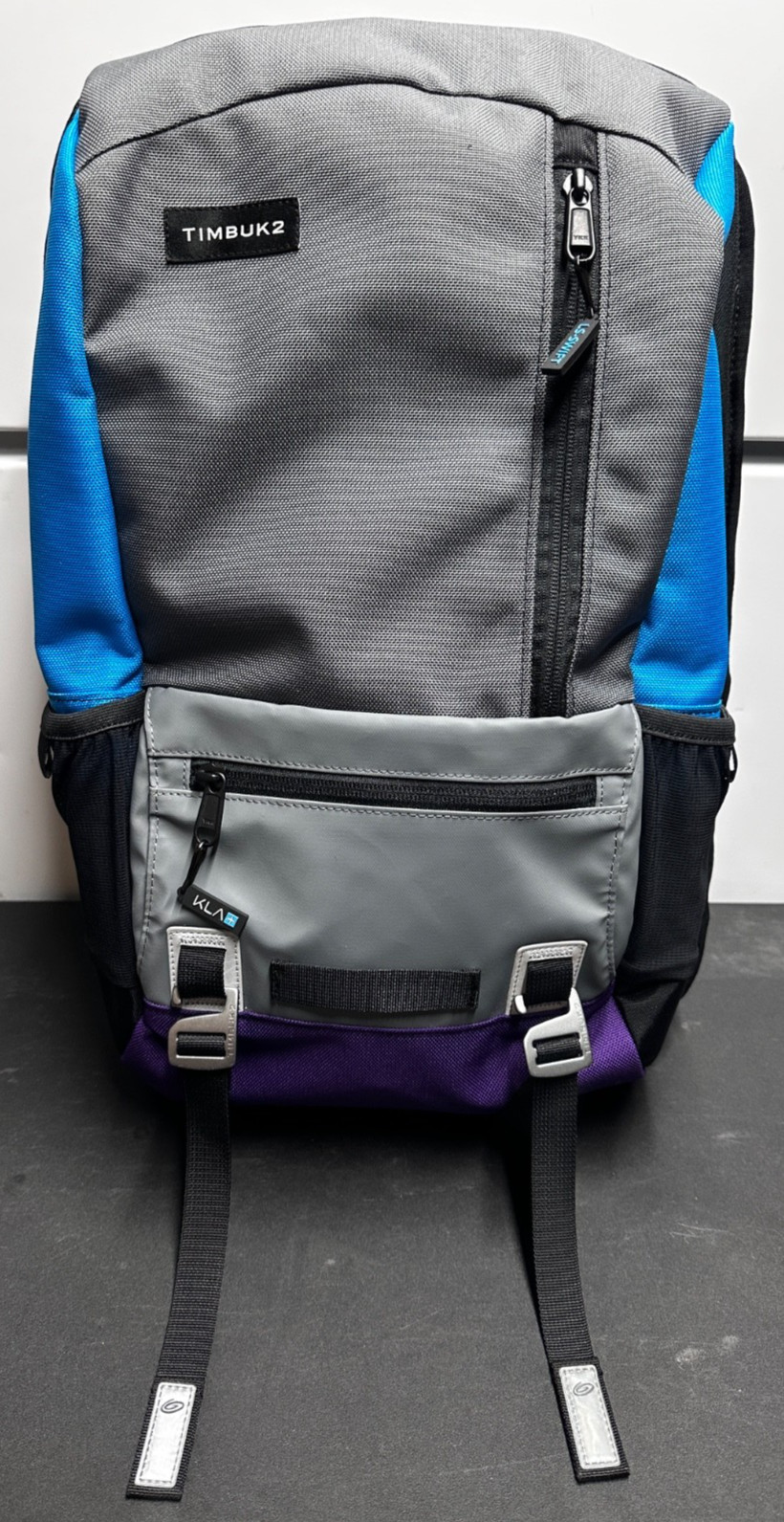 TIMBUK2 Alcatraz Water Resistant Backpack Gray Blue Purple – Used