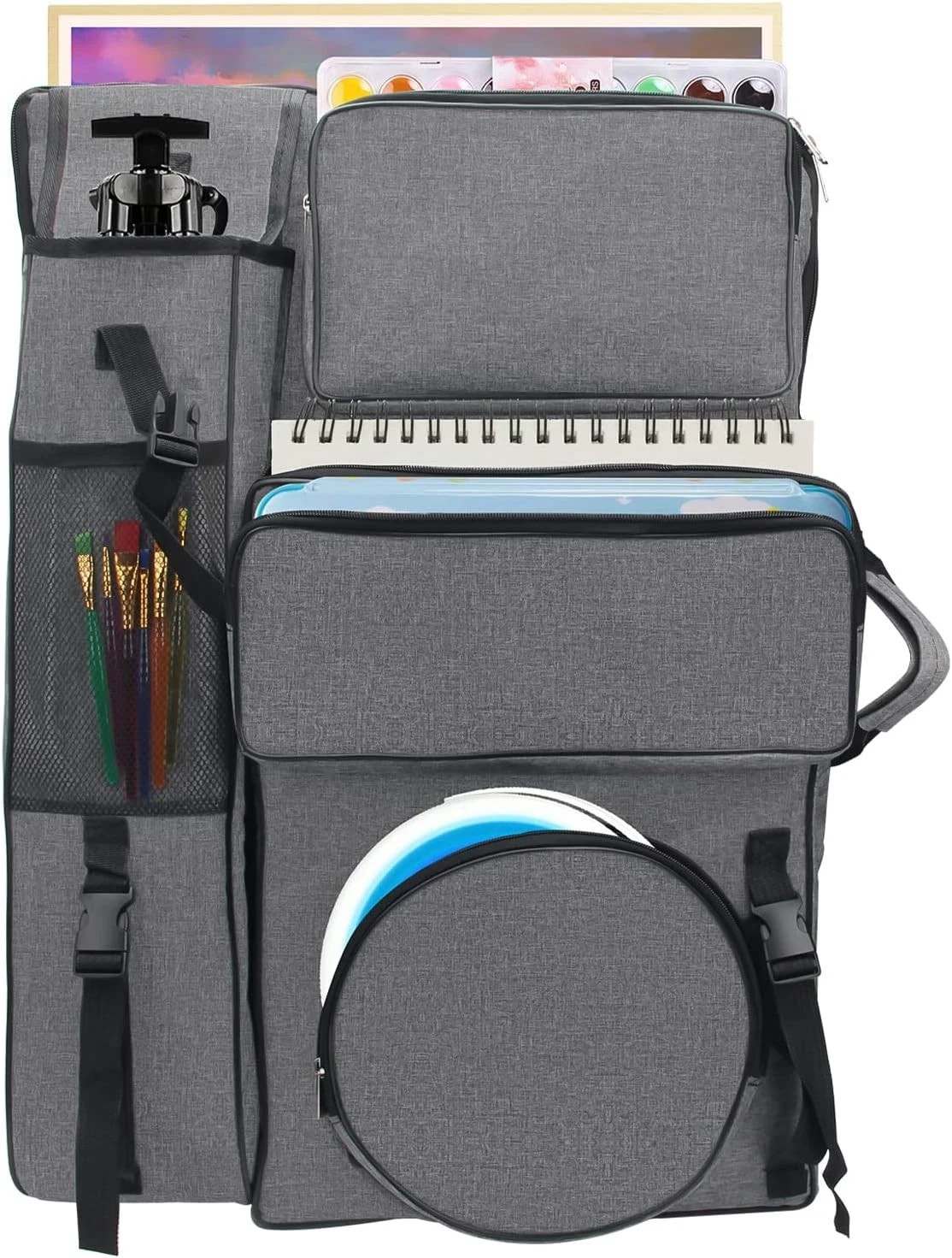 Art Portfolio Carry Bag 20″ X 26″, Canvas Art Portfolio Backpack Traveling Outdo