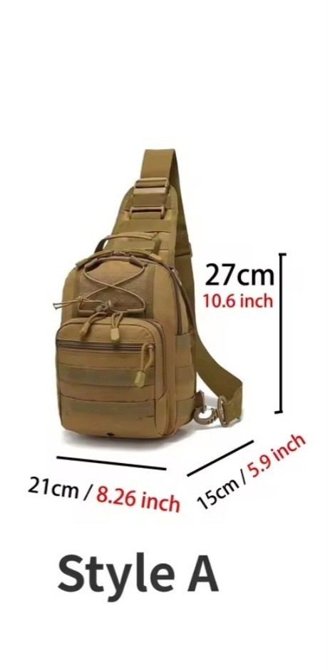Men’s Tactical Sling Backpack – MOLLE Chest Pack for Travel, Hiking & Outdoor Us