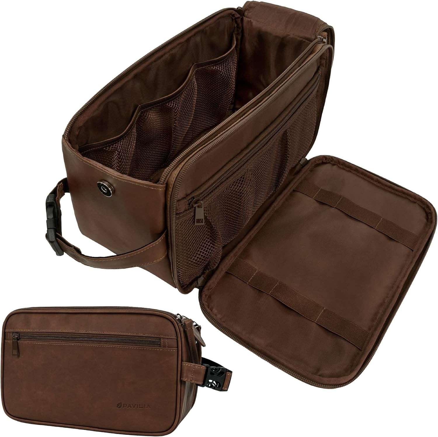 PAVILIA Toiletry Bag for Men, Travel Essentials Shaving Dopp Kit, Mens Travel