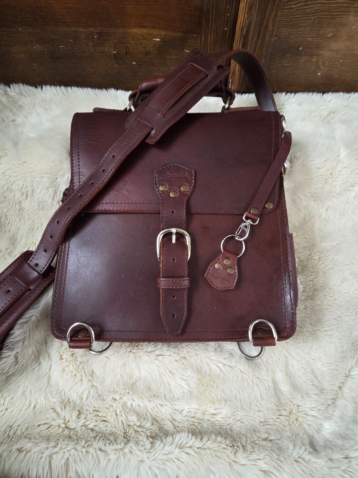 VERY CLEAN Saddleback Genuine Full Leather Briefcase Backpack Messenger Bag