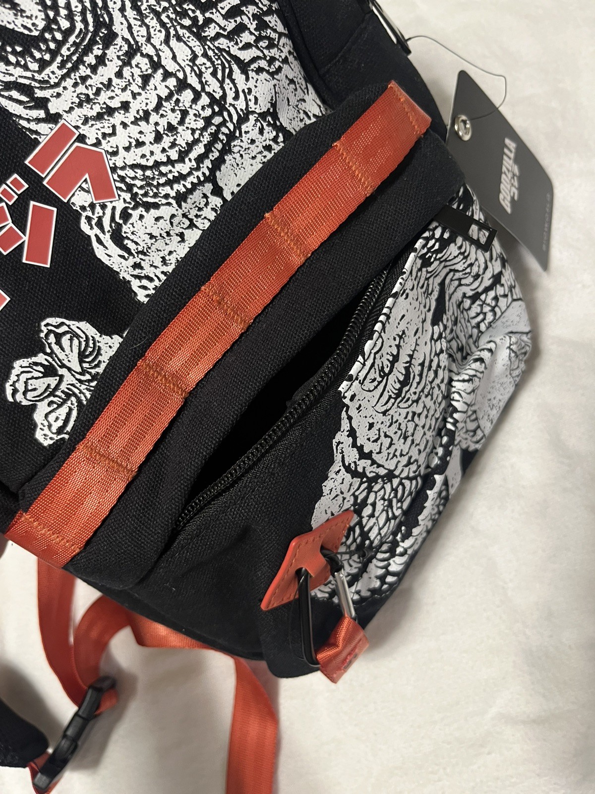Godzilla Sling Bag Small Shoulder Pack Backpack Bioworld Black Red