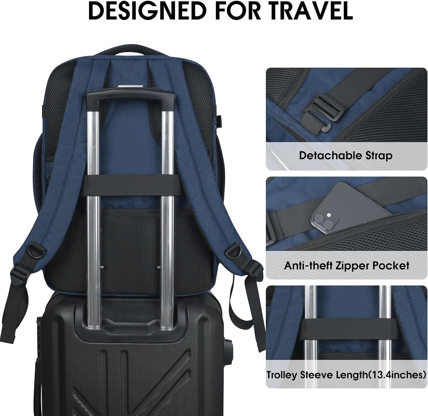 Versatile 17 Inch Laptop Backpack for Travel – Wet Pocket & Anti-Theft Design