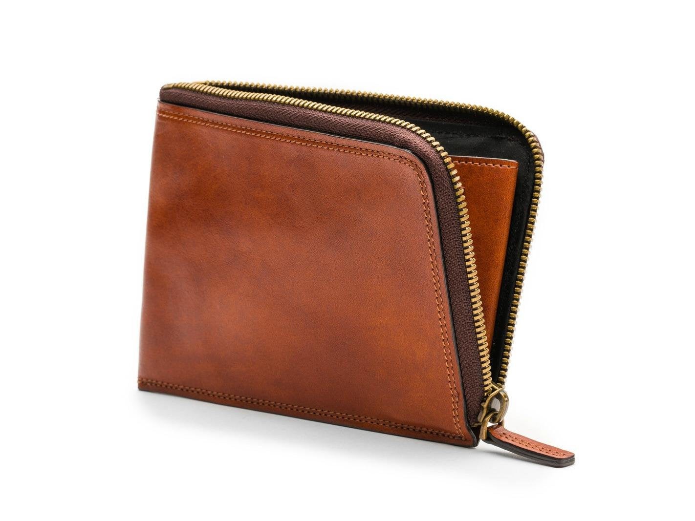 Bosca Dolce Zip Passport/Travel Document – Rfid Amber One Size U1
