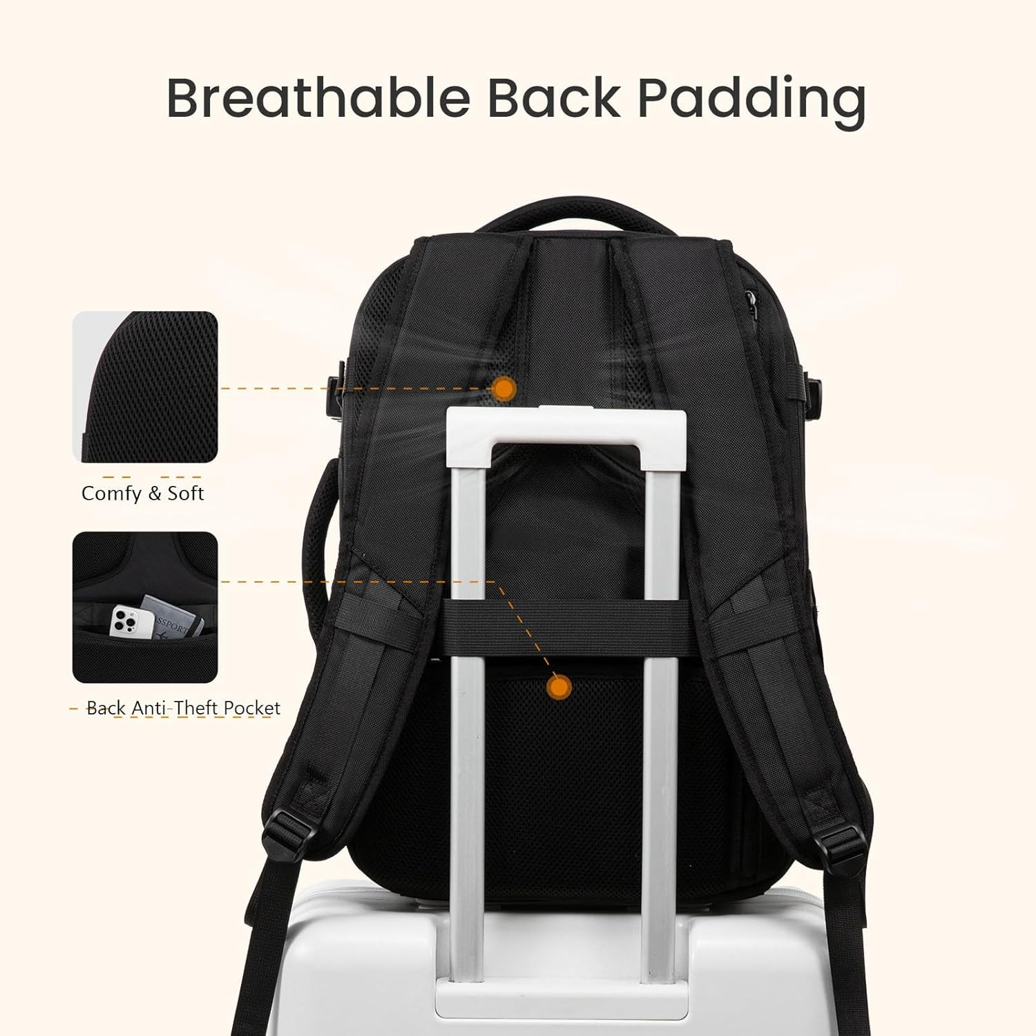 Travel Backpack,Expandable 50L Extra Large Travel Backpack for Men