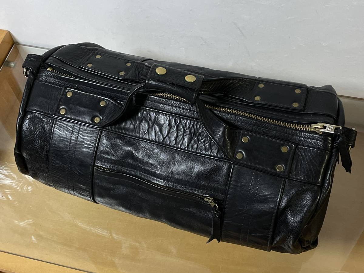 Used Langlitz Leathers Regular Travel Bag L 45cm W 25cm D 25cm Size Black Color