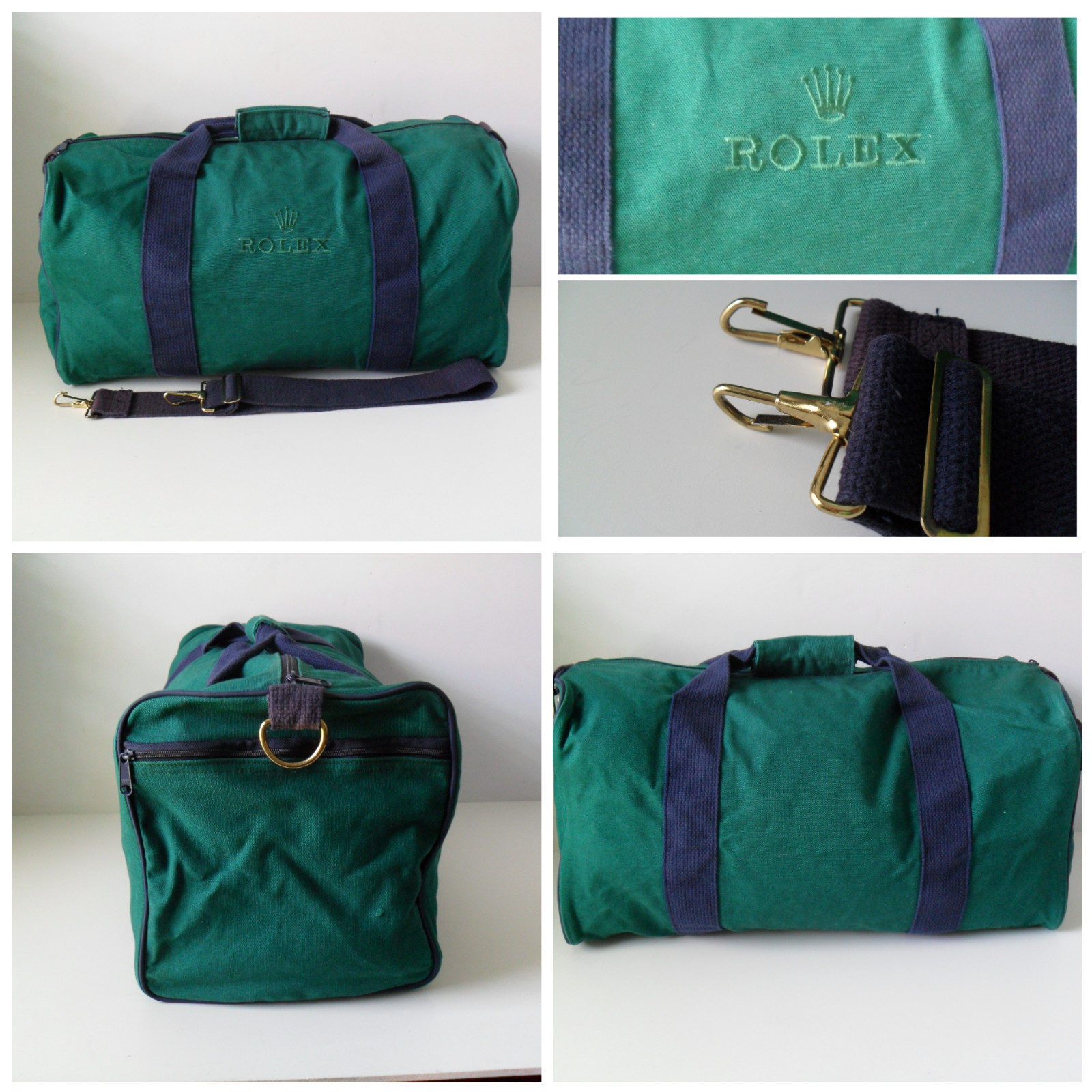 ROLEX Duffle Bag – Rolex Green – Durable Cotton Polyester Blend – Exc. Cond.