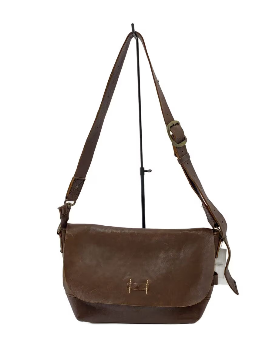 UNITED ARROWS green label relaxing leather shoulder bag in brown