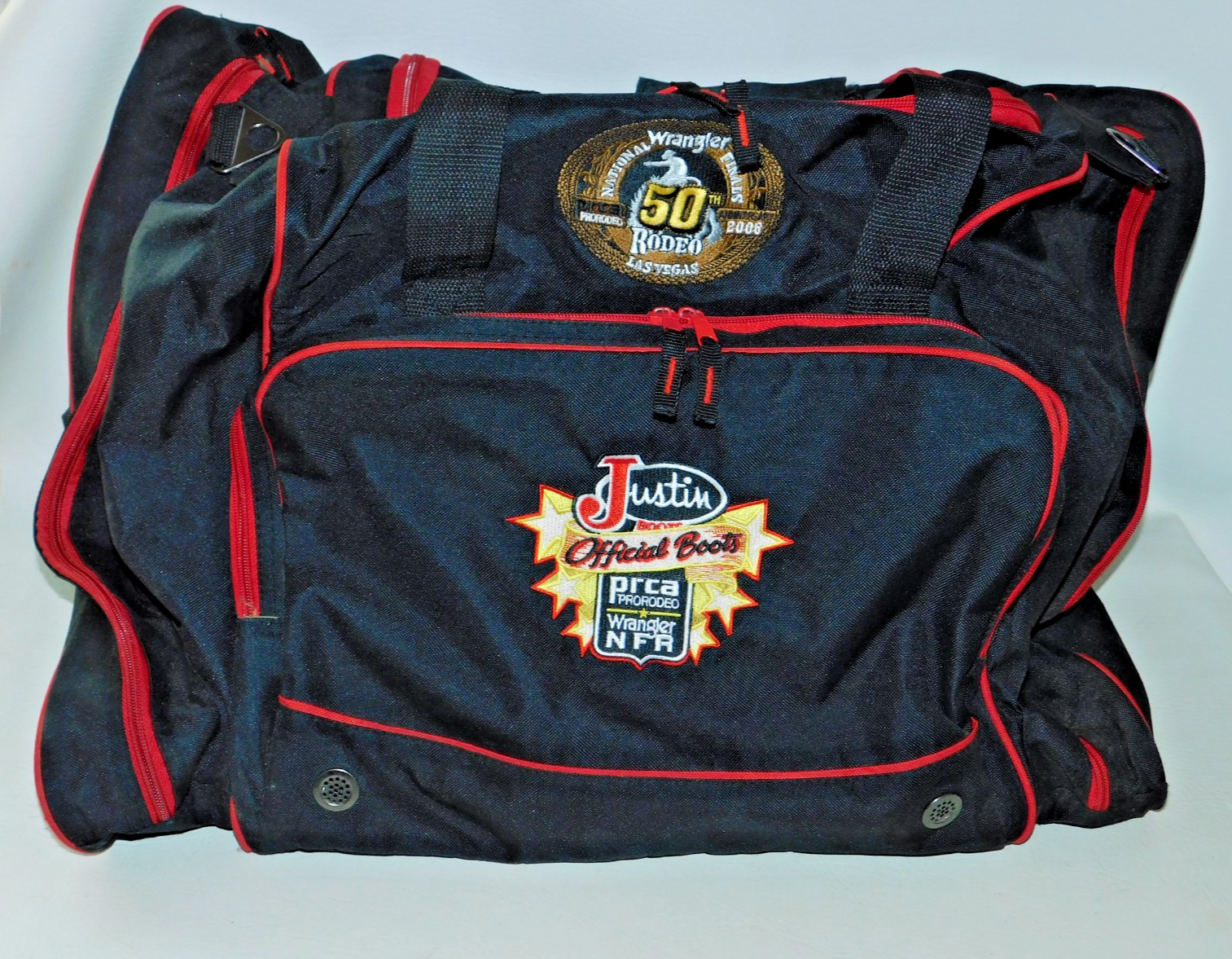 Justin Boots NFR PRCA Rodeo Wrangler 2008 Las Vegas BOOT DUFFLE Bag