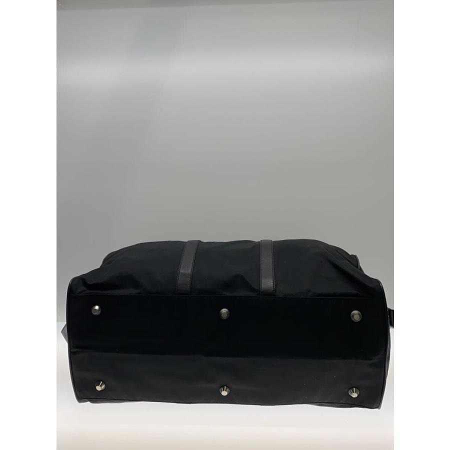 Auth PRADA Boston Bag Black Nylon Shoulder Strap Zipper Large Travel Solid Men’s
