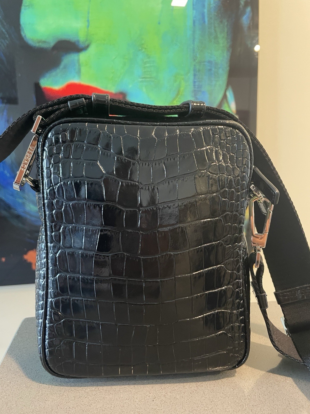 Versace Medusa Biggie crocodile-embossed crossbody bag $1400
