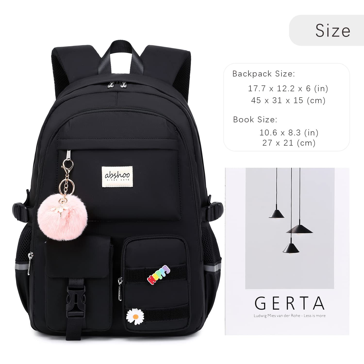 abshoo Big Student Laptop Backpack For College Women Middle High School Teen …