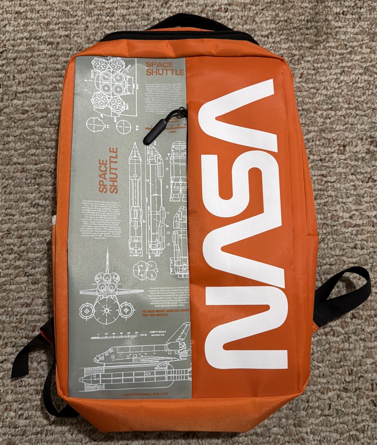 NASA Backpack Spacesuit Orange Space Shuttle USB Cable New Tag was cut off