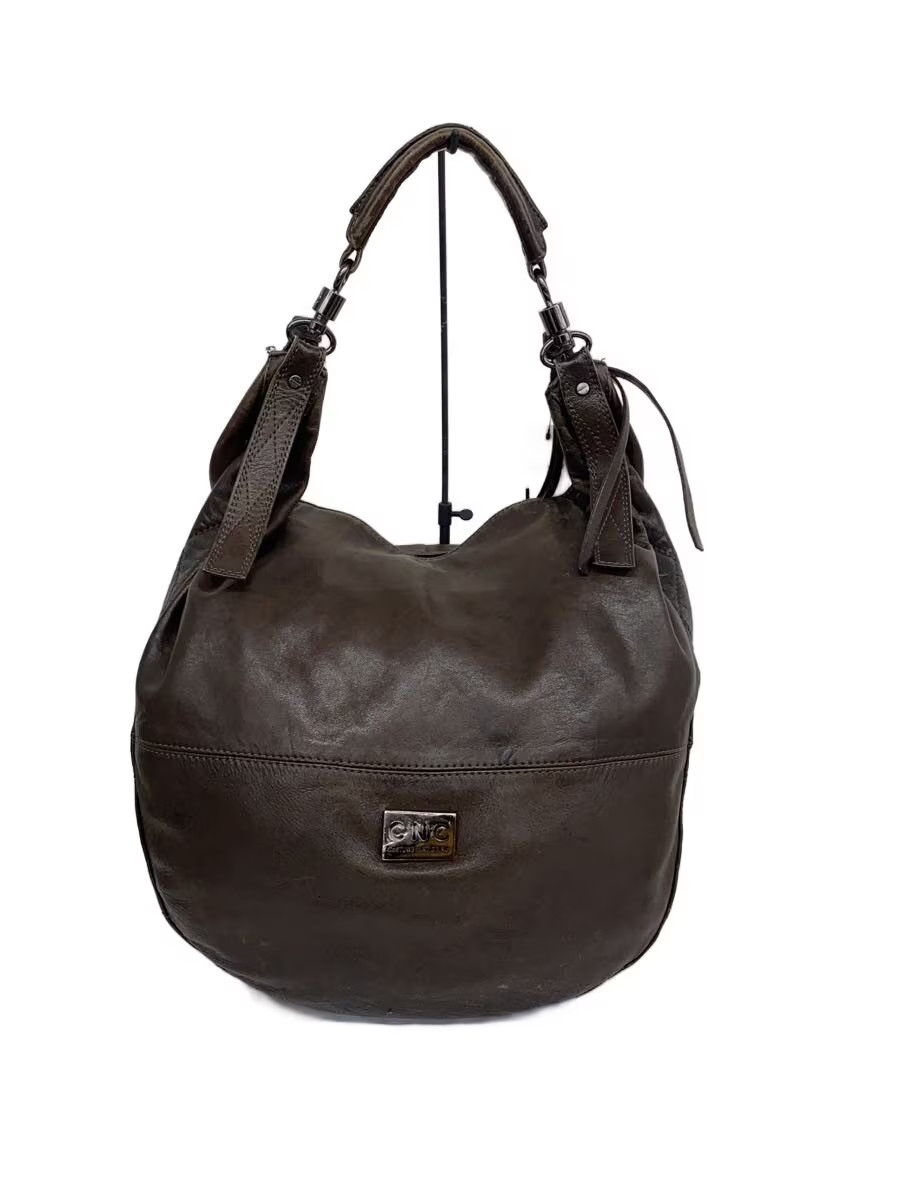 CoSTUME NATIONAL Shoulder Bag, Leather, Brown, Plain