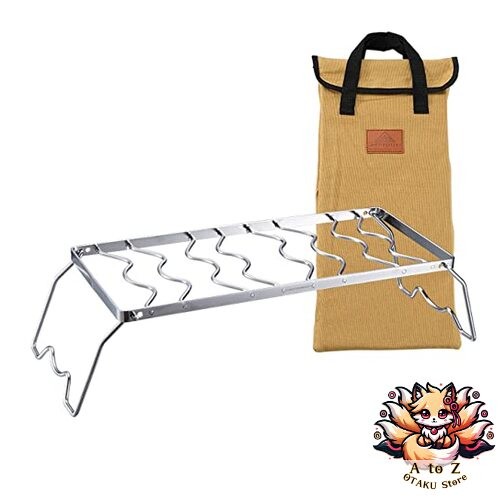 NEW CAMPINGMOON Folding Campfire Trivet Pot Stand 304 Stainless Steel Two Height