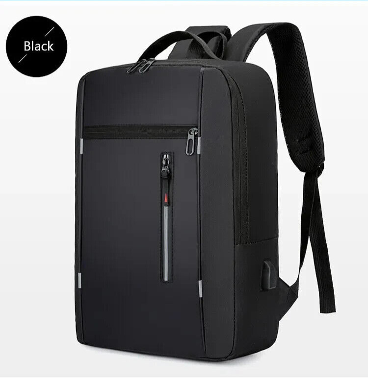 School College Work Business Fashion Heavy Duty Compact Travel Backpack BLACK