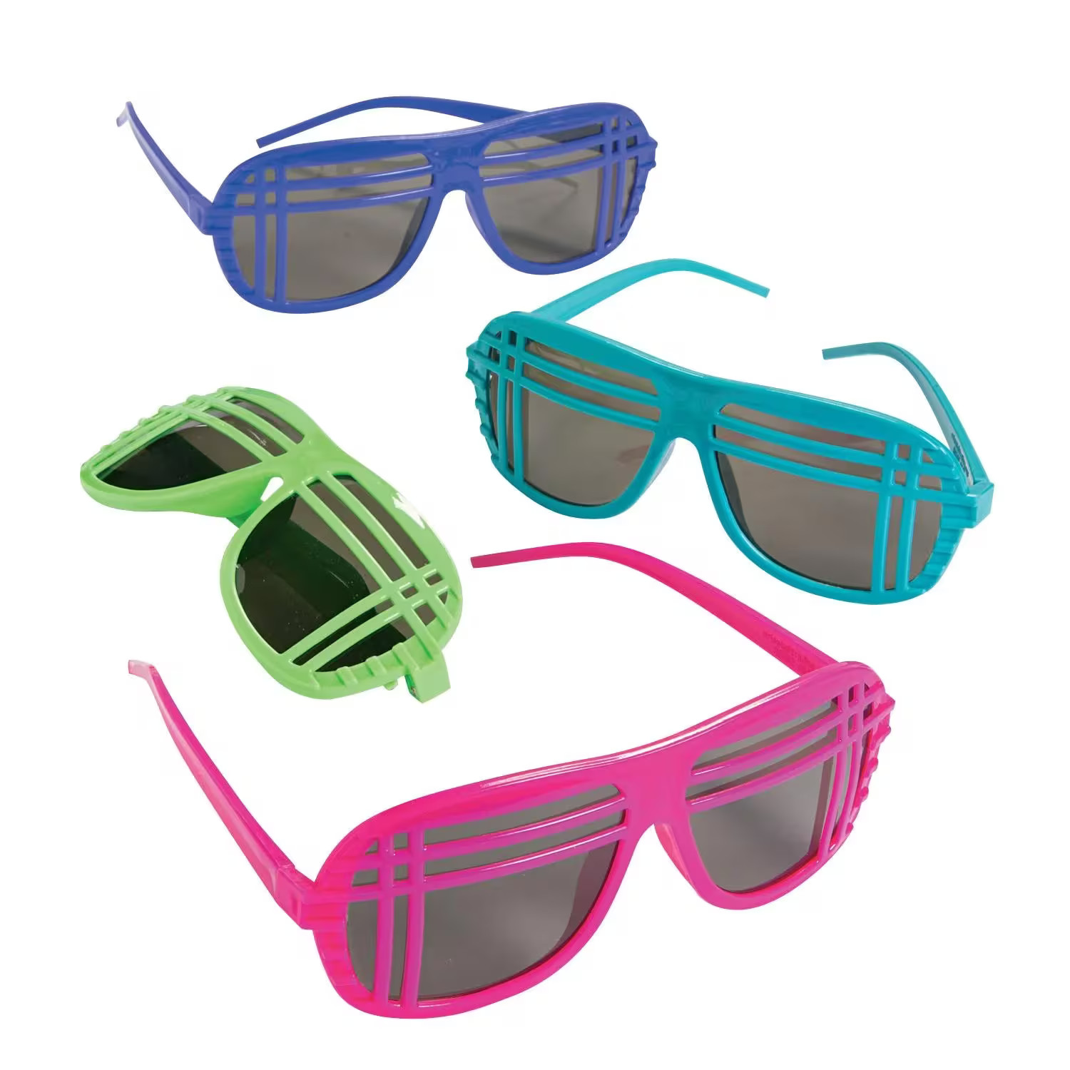 80S Neon Sunglasses- Apparel Accessories – 12 Pieces