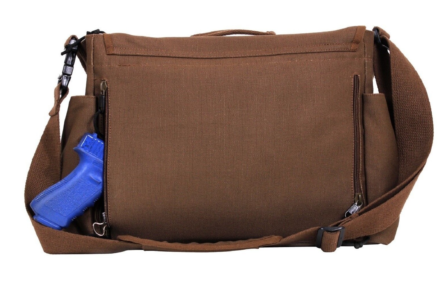 Black or Brown Concealed Carry Messenger Bag – Rothco Undercover CCW Canvas Bags