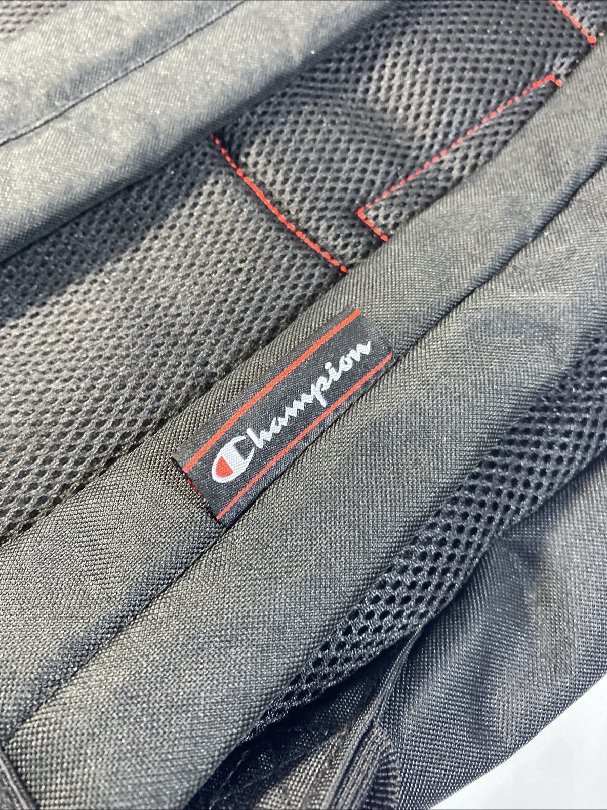 Champion Backpack School Classic Black Pink Canvas 2 Tone Book Gym Bag Pad VGC