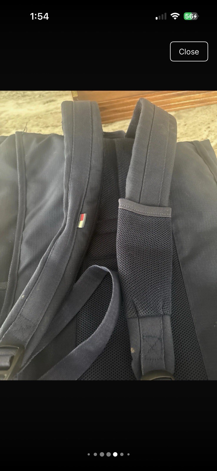 Tommy Hilfiger Blue Solid Backpack Buckle & Drawstring Adjustable Strap Men