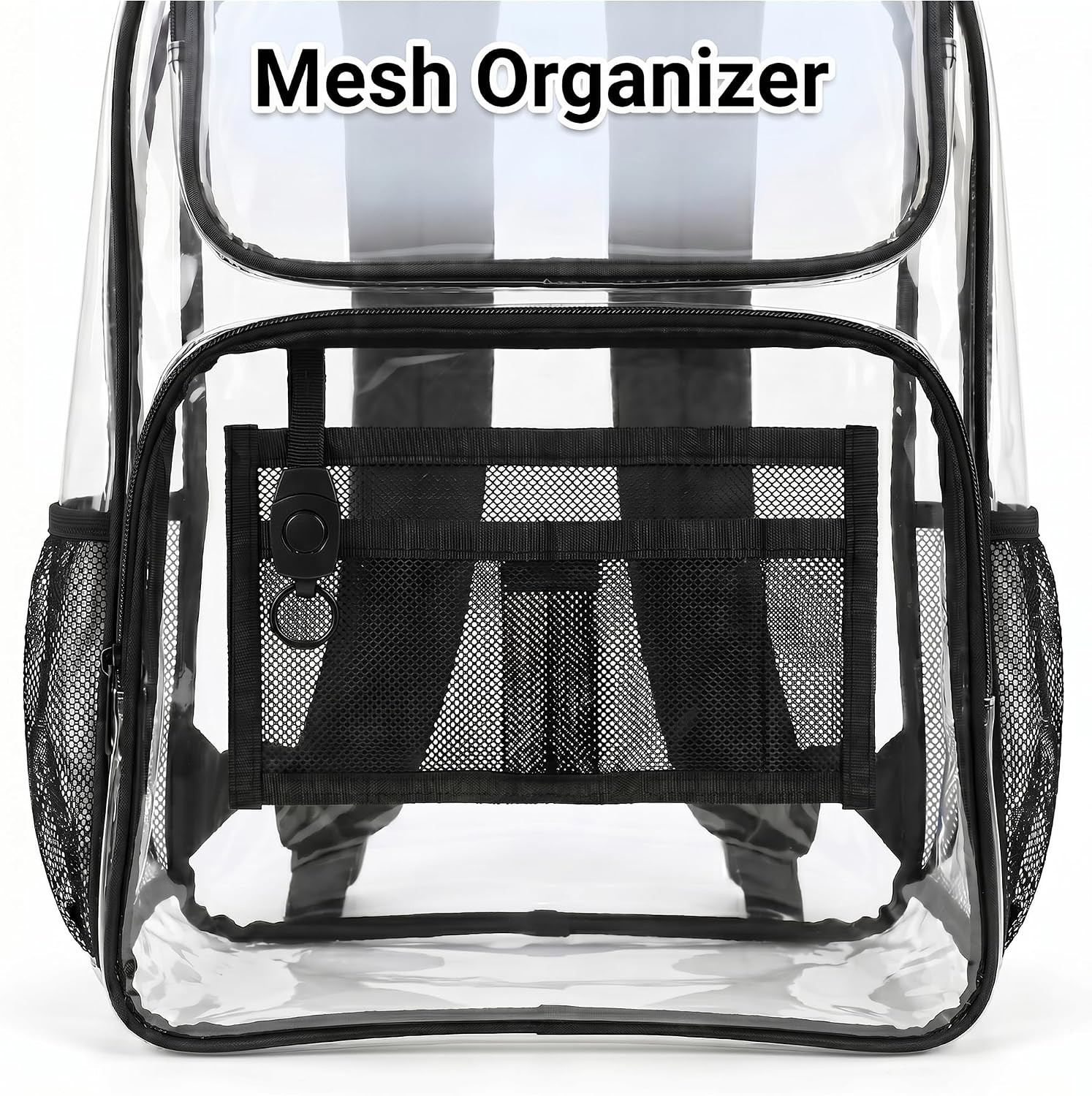 Clear Backpack for School, 16.5 Inch Large Heavy Duty Transparent Backpacks Stad