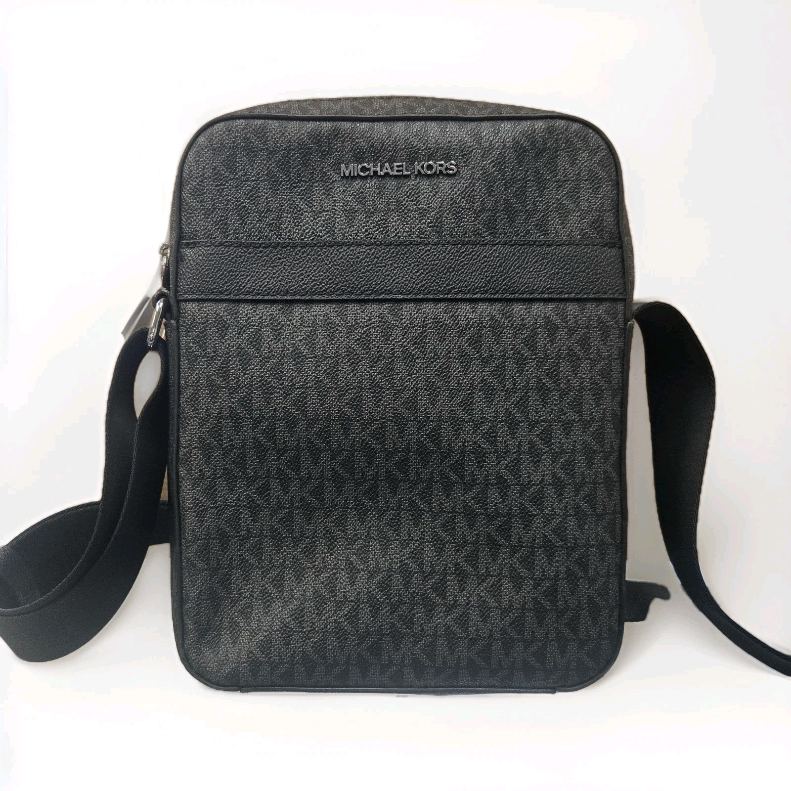 Michael Kors Cooper Men Signature Logo Crossbody Travel Shoulder Flight Bag