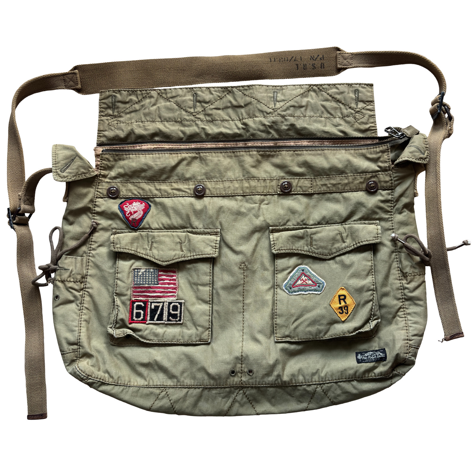 Polo Ralph Lauren Military Mountain Expedition RRL Multipocket Shoulder Bag
