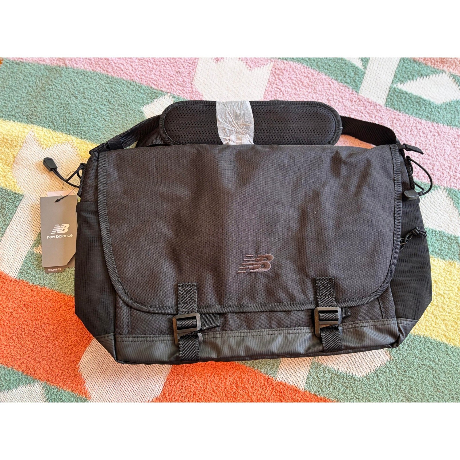 New Balance Athletic Messenger Bag Black Crossbody