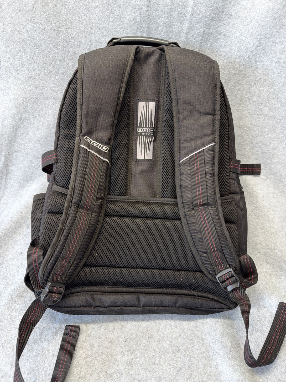 OGIO Prospect Tech Vault Airflow Backpack Black W/red Stitching Laptop Sleeve