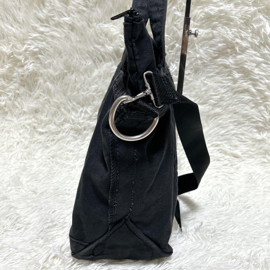 KCP Key stone Canvas Shoulder Bag Black Used 13x16x8 inches