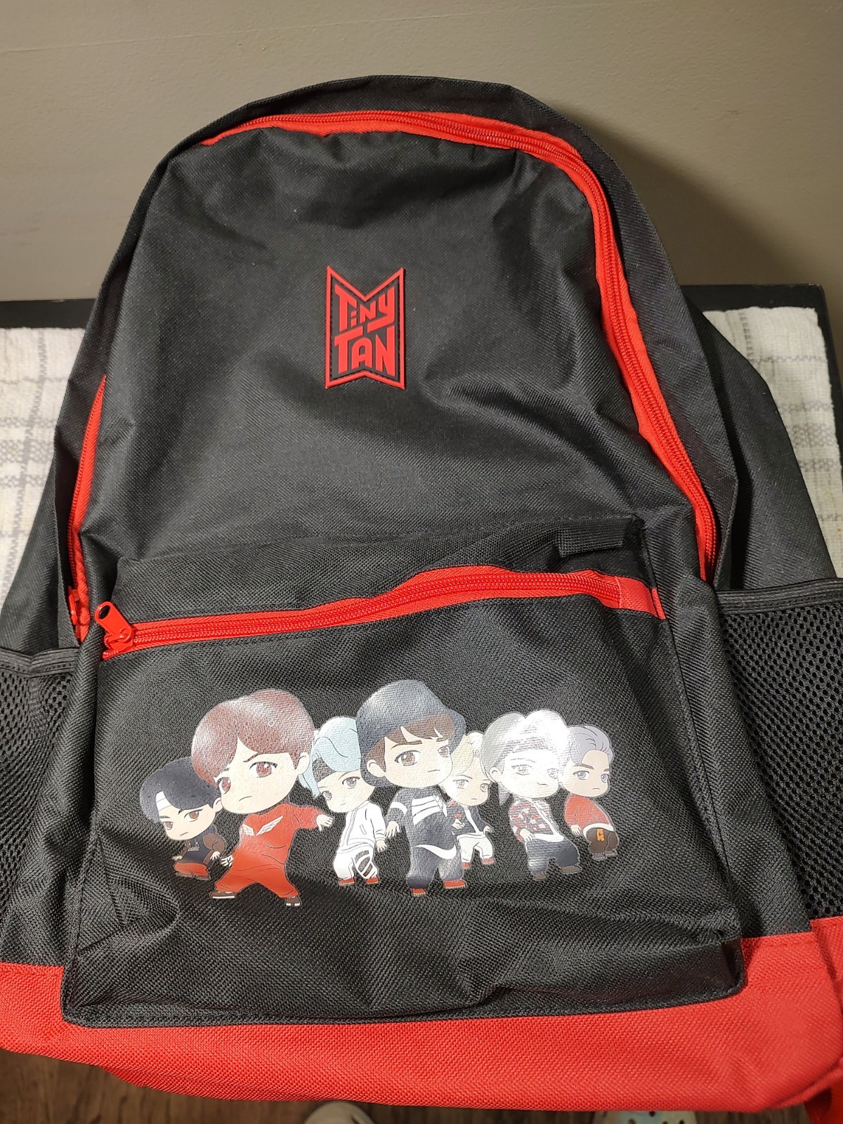 BTS Tiny Tan Chibi Characters Group Basic Backpack Bookbag