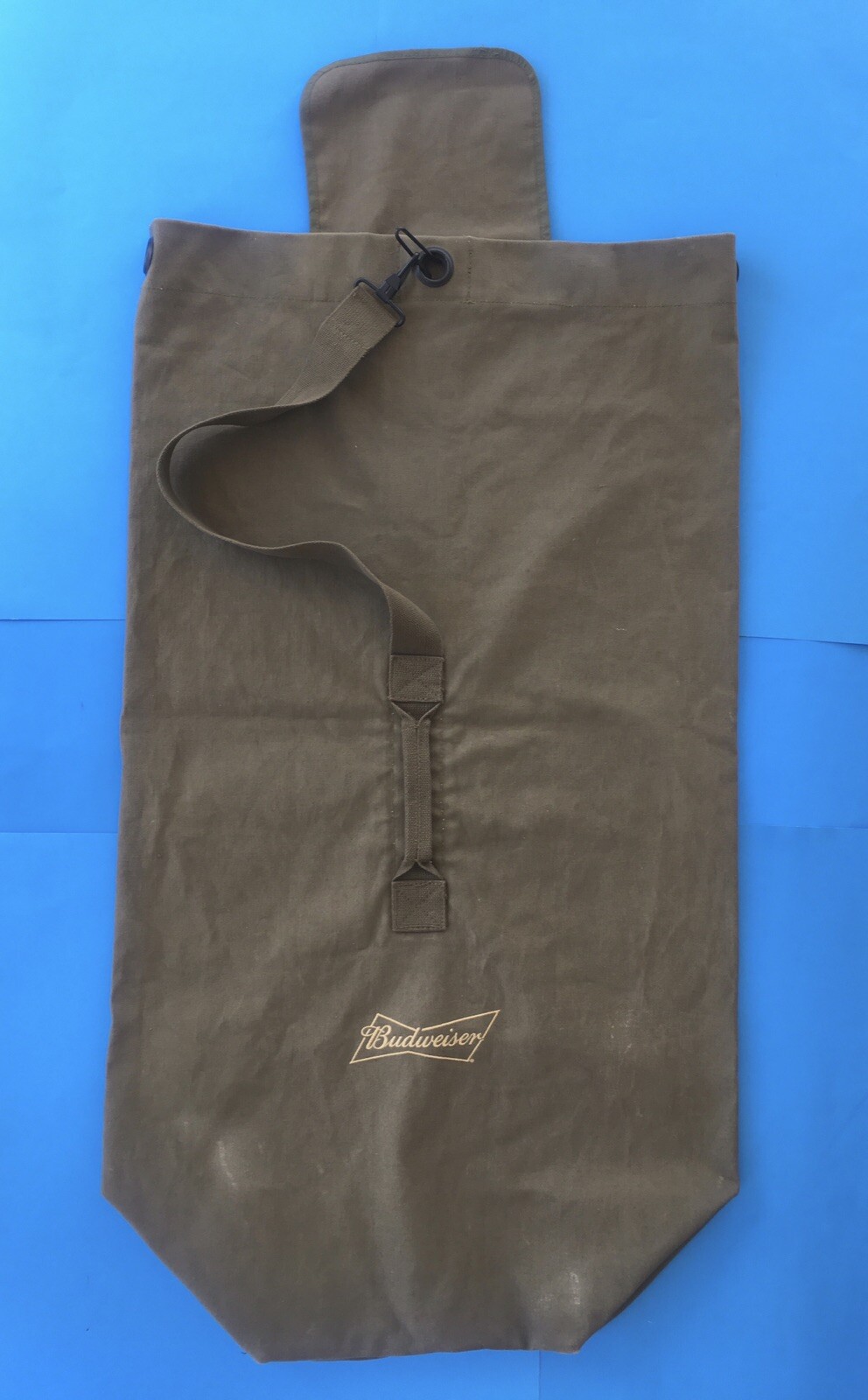 Large Canvas BUDWEISER BEER Cotton laundry Linen Duffle Tote BAG 42” x 23.5”