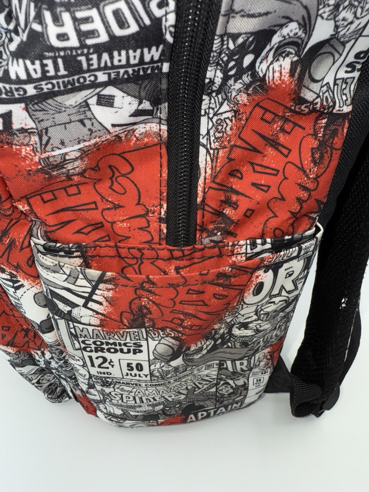 Marvel Spider-Man Iron Man Comic Book Covers Laptop Backpack School Travel Bag