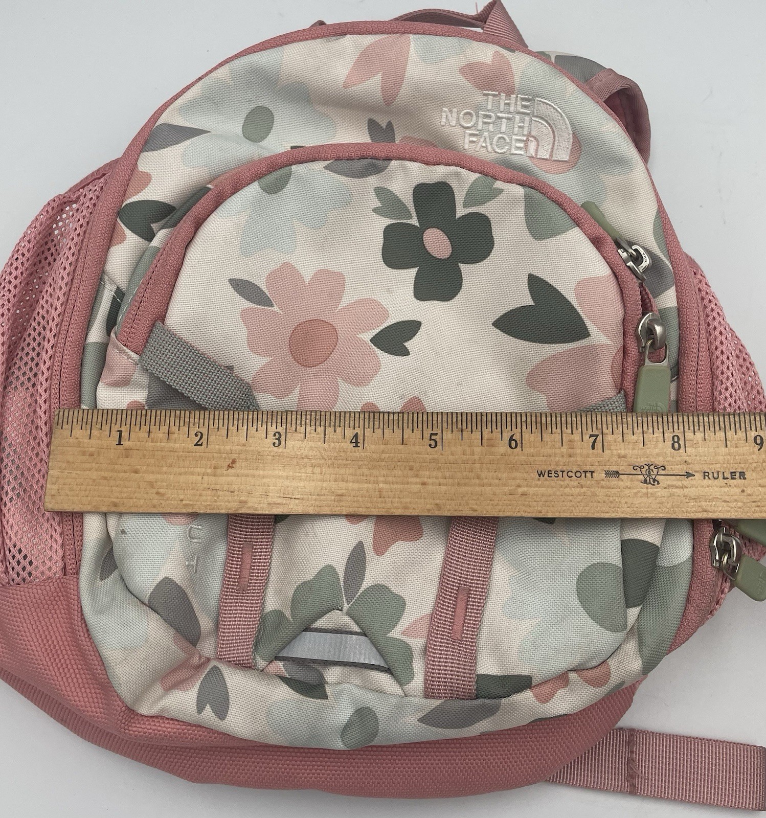 The North Face Sprout Backpack Multi Pink Gray Floral Purse Handbag Kids Travel