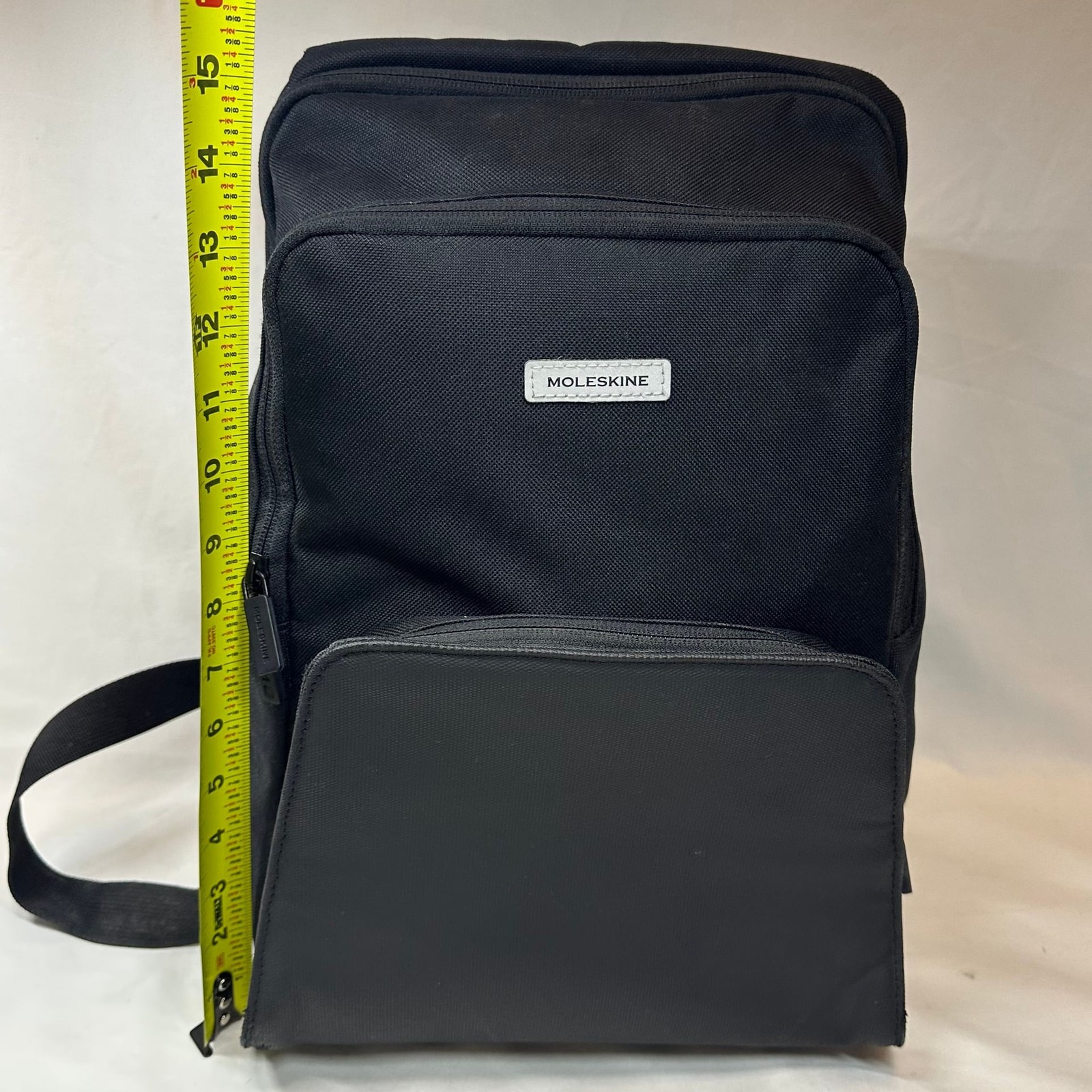 Moleskine Black Nomad Adjustable Strap Outer Pockets Laptop Backpack