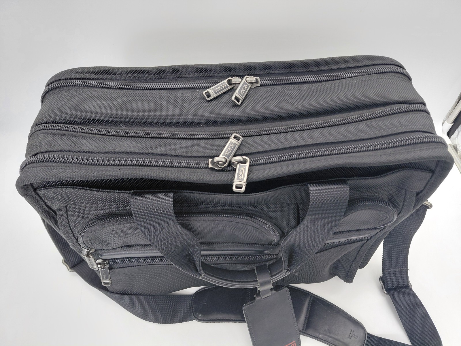 Tumi 26141D4 Alpha Black Ballistic Nylon Laptop Briefcase Bag – Used Good Cond.