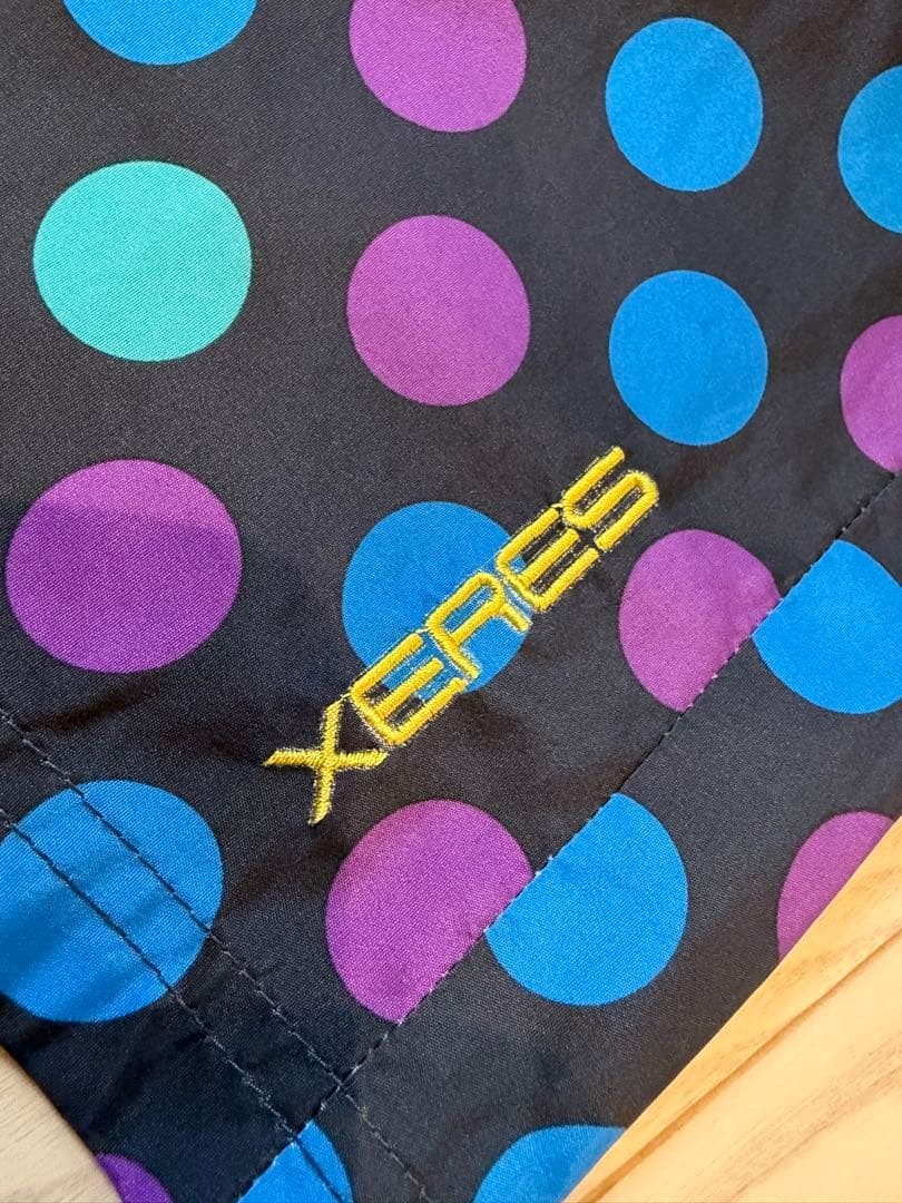XERES Bag Navy Leather Polka Dot Shoulder Mens Japan Used