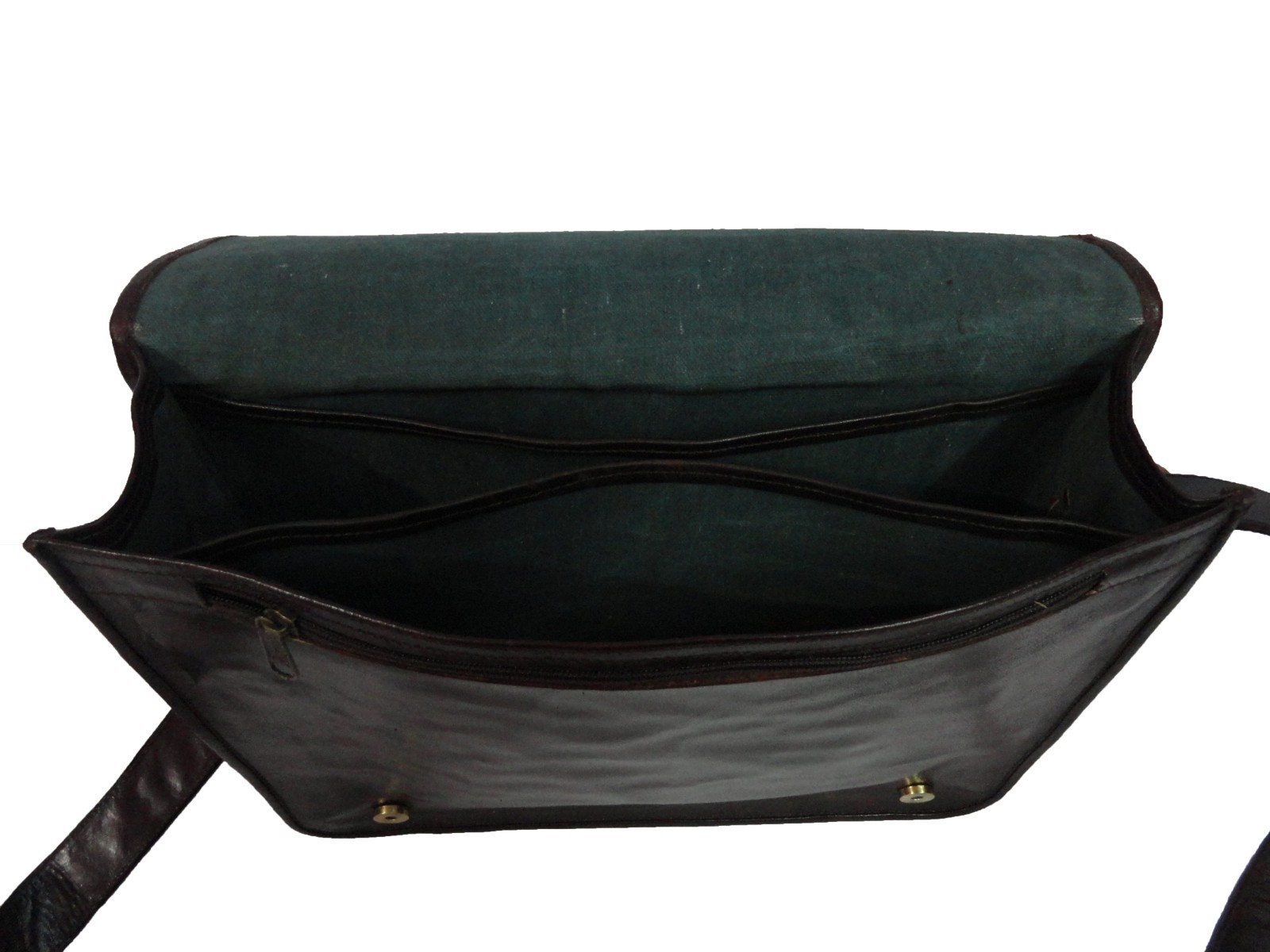 15 In Vintage Leather Messenger Bag Office Laptop Satchel School Shoulder Bags
