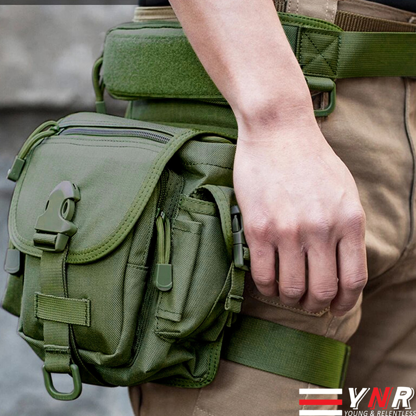 Tactical Drop Leg Bag Adjustable Army Hunting Waist Packs Molle Pouch Leg Bag UK