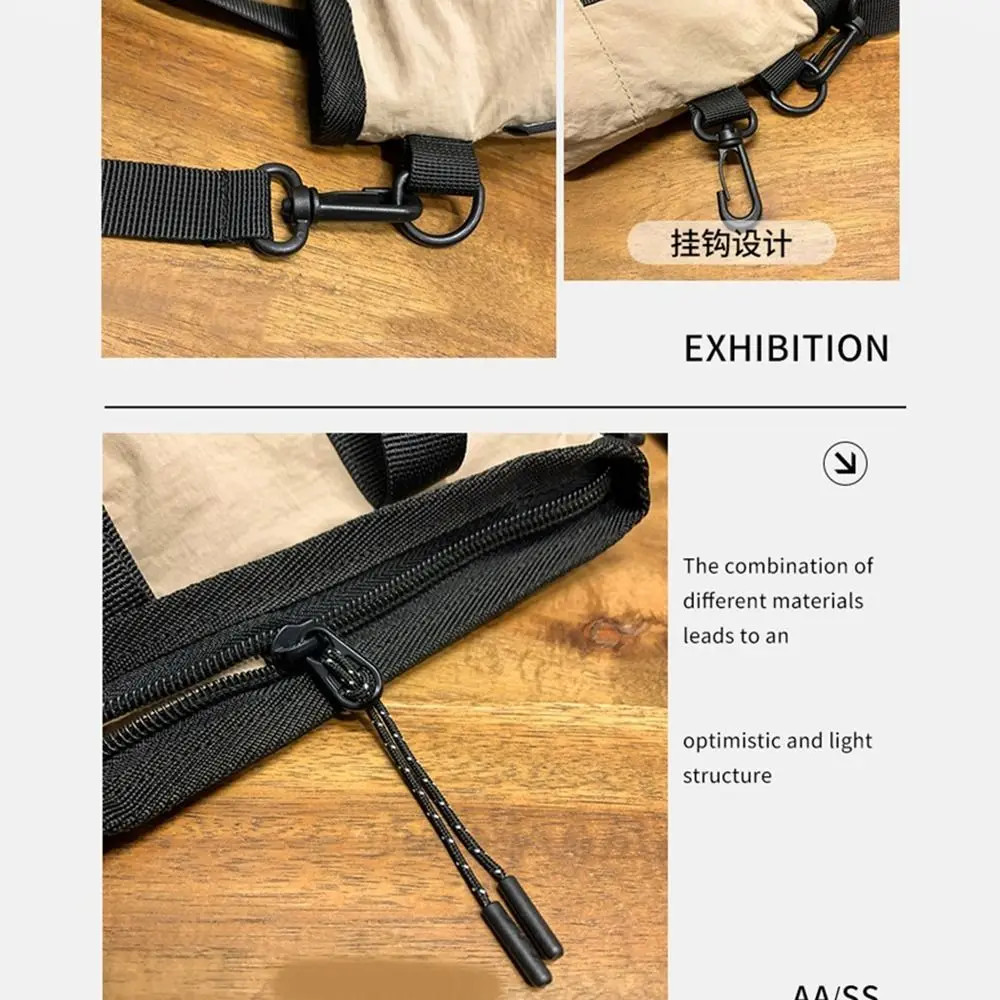 High Quality Large Capacity Men Crossbody Bag Nylon Harajuku Mobile Phone Pack T